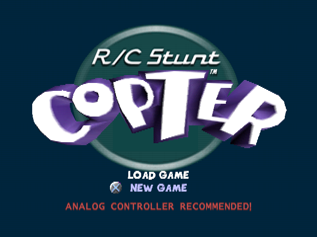R/C Stunt Copter title screen for Playstation